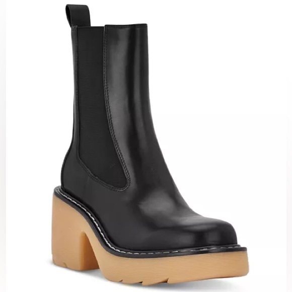 Marc Fisher Black Fredy Platform Boot black sz 7.5 - Picture 1 of 8